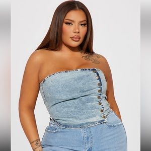 Fashion Nova Denim Crop Top